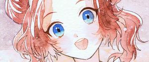 Preview wallpaper girl, smile, watercolor, anime, art