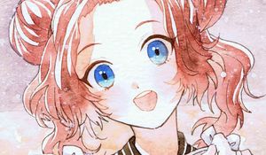 Preview wallpaper girl, smile, watercolor, anime, art