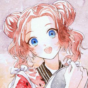 Preview wallpaper girl, smile, watercolor, anime, art