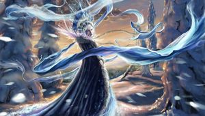 Preview wallpaper girl, snow queen, cold, ice, snow