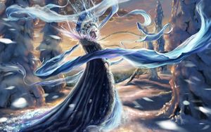 Preview wallpaper girl, snow queen, cold, ice, snow