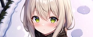 Preview wallpaper girl, snow, winter, anime, art