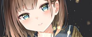 Preview wallpaper girl, sparkler, sparks, glance, anime