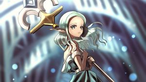 Preview wallpaper girl, staff, fantasy, anime, art