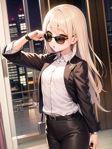 Preview wallpaper girl, sunglasses, style, anime