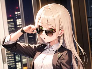 Preview wallpaper girl, sunglasses, style, anime
