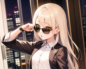 Preview wallpaper girl, sunglasses, style, anime