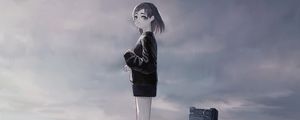 Preview wallpaper girl, sweater, anime, art, gloomy
