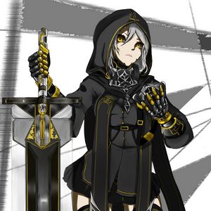 Preview wallpaper girl, sword, warrior, anime, art, cartoon