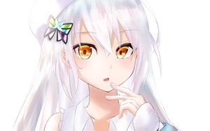 Preview wallpaper girl, take, glance, anime, art, light