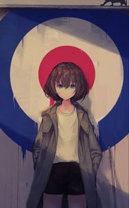 Preview wallpaper girl, target, anime, cute, art