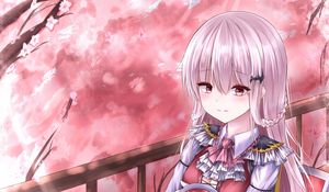 Preview wallpaper girl, tea, cup, anime, art