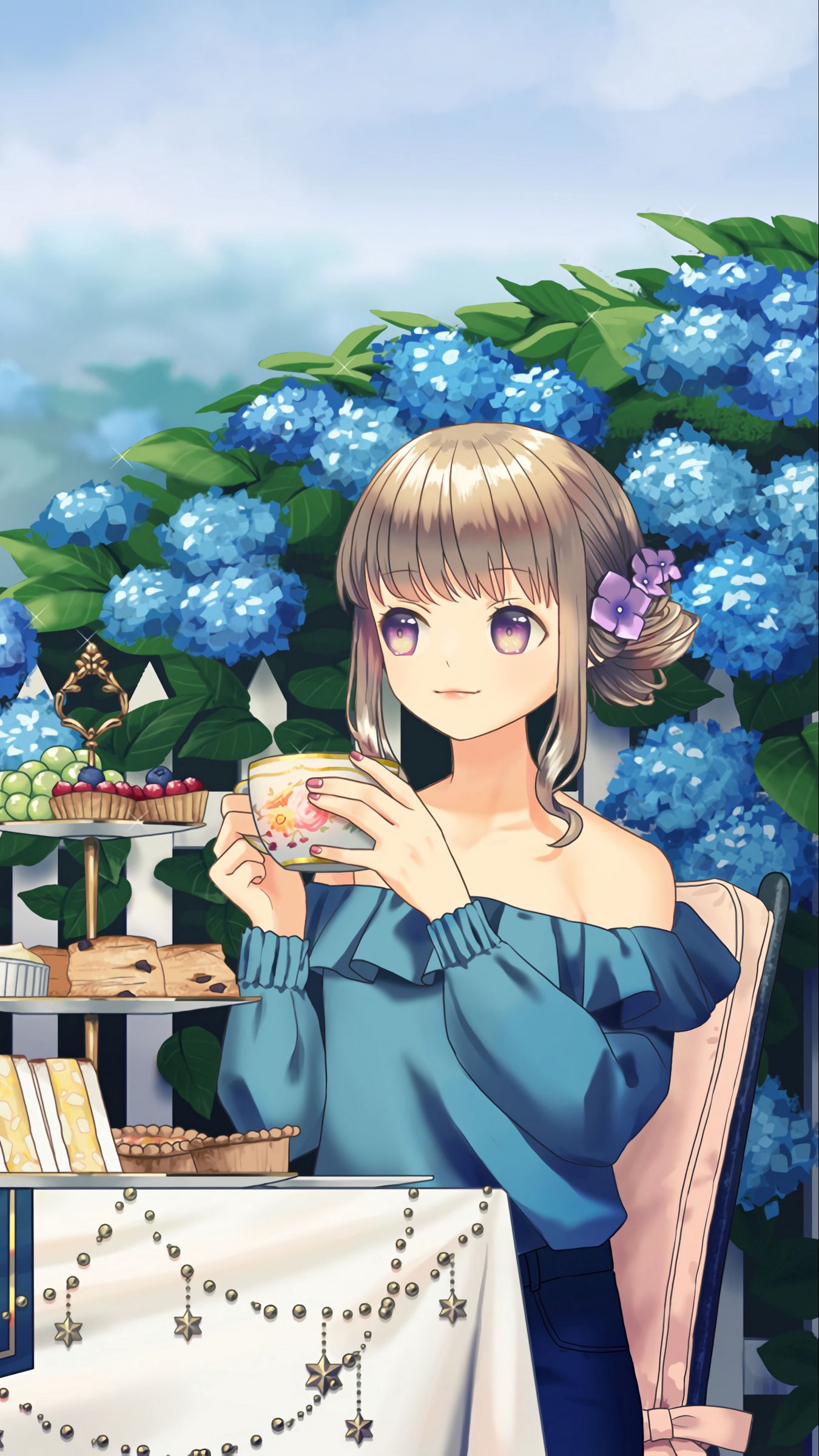 Tea Cup and Background, Anime Tea, HD wallpaper