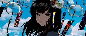 Preview wallpaper girl, tears, glance, sad, anime