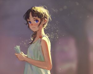 Preview wallpaper girl, tears, sad, anime