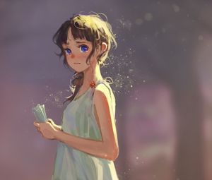 Preview wallpaper girl, tears, sad, anime