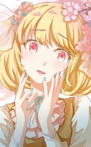 Preview wallpaper girl, tears, sadness, anime, light