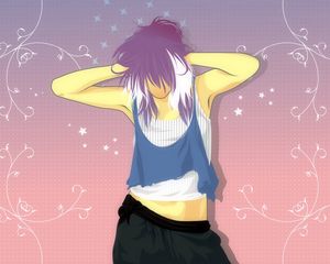 Preview wallpaper girl, teenager, hairstyle, image, style