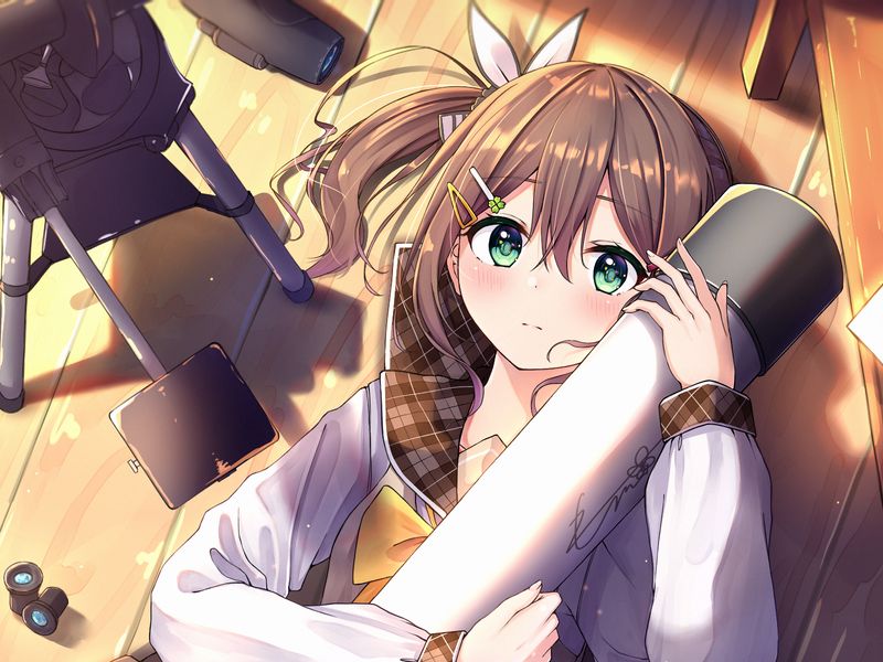 Download wallpaper 800x600 girl, telescope, anime, art pocket pc, pda ...