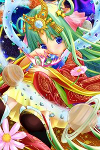 Preview wallpaper girl, tiara, stars, anime