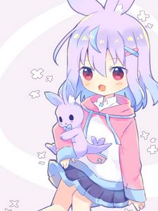 Preview wallpaper girl, toy, anime, art, purple