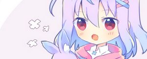 Preview wallpaper girl, toy, anime, art, purple