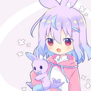 Preview wallpaper girl, toy, anime, art, purple