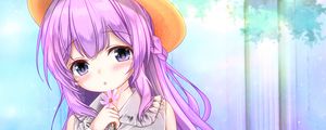 Preview wallpaper girl, toy, flowers, anime, art