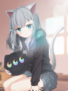Download wallpaper 240x320 girl, toy, monster, anime, art, cartoon old  mobile, cell phone, smartphone hd background