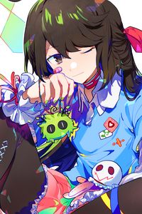 Preview wallpaper girl, toys, style, anime, art, bright