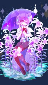 Preview wallpaper girl, umbrella, anime, art