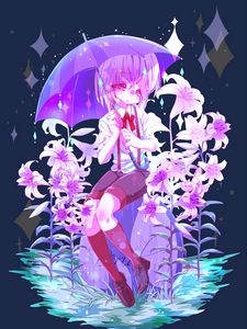 Preview wallpaper girl, umbrella, anime, art