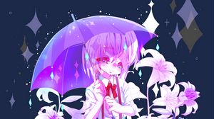 Preview wallpaper girl, umbrella, anime, art