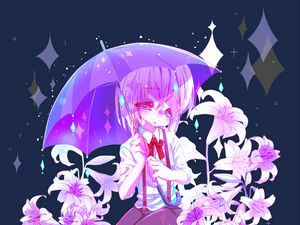 Preview wallpaper girl, umbrella, anime, art