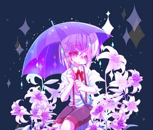 Preview wallpaper girl, umbrella, anime, art