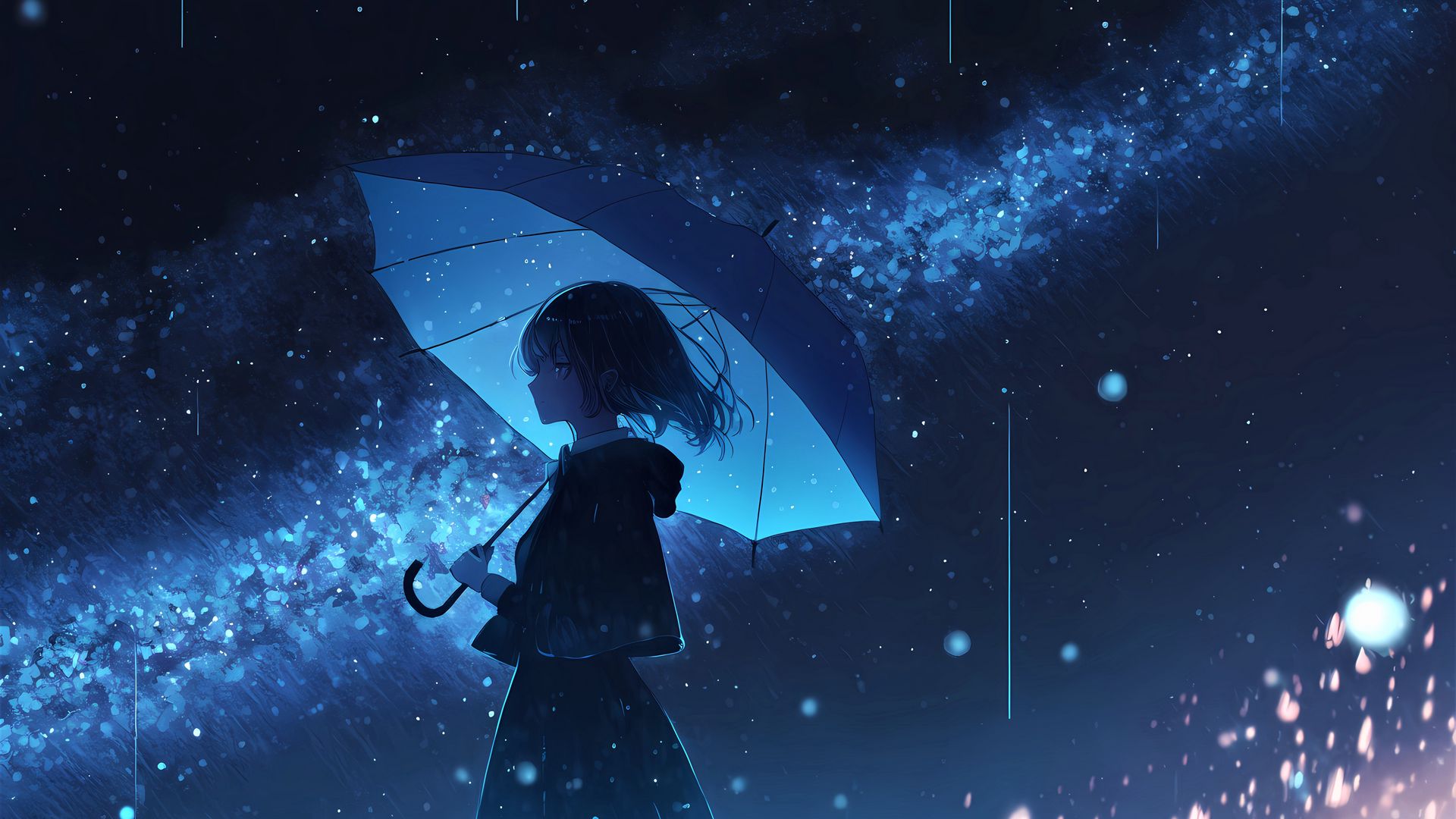 Wallpaper : night, anime, reflection, rain, alone, darkness, screenshot,  atmospheric phenomenon, computer wallpaper, atmosphere of earth 2500x2168 -  Aliced1 - 247345 - HD Wallpapers - WallHere