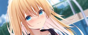 Preview wallpaper girl, uniform, glance, anime, art