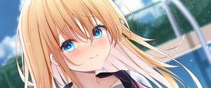 Preview wallpaper girl, uniform, glance, anime, art