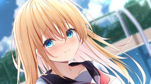 Preview wallpaper girl, uniform, glance, anime, art