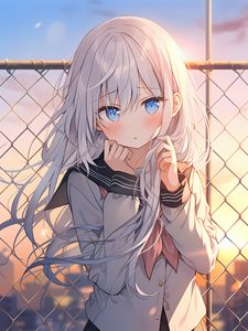 Preview wallpaper girl, uniform, summer, anime, art