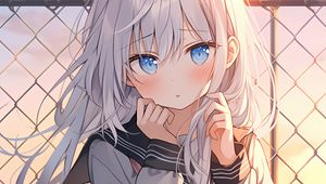 Preview wallpaper girl, uniform, summer, anime, art