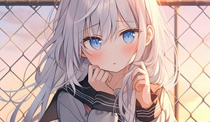 Preview wallpaper girl, uniform, summer, anime, art