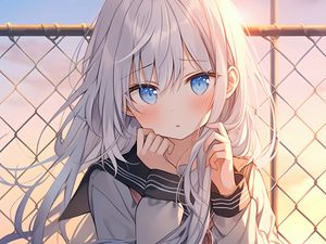 Preview wallpaper girl, uniform, summer, anime, art