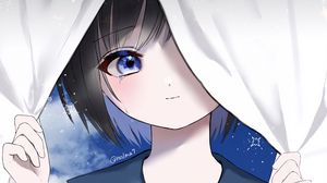 Preview wallpaper girl, uniform, tears, smile, anime