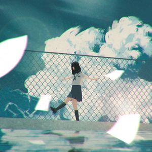 Preview wallpaper girl, walk, anime, clouds, water
