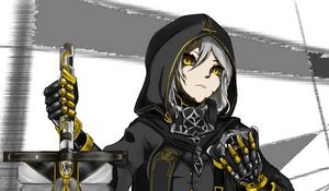 Preview wallpaper girl, warrior, sword, anime, art