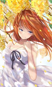 Preview wallpaper girl, wind, dress, anime, art