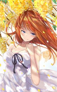 Preview wallpaper girl, wind, dress, anime, art