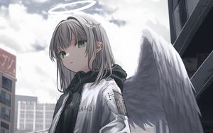 Preview wallpaper girl, wings, angel, anime