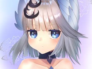 Preview wallpaper girl, wings, choker, anime